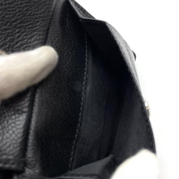 Prada Saffiano Bifold Compact Wallet Coin Case Black - Picture 7 of 9